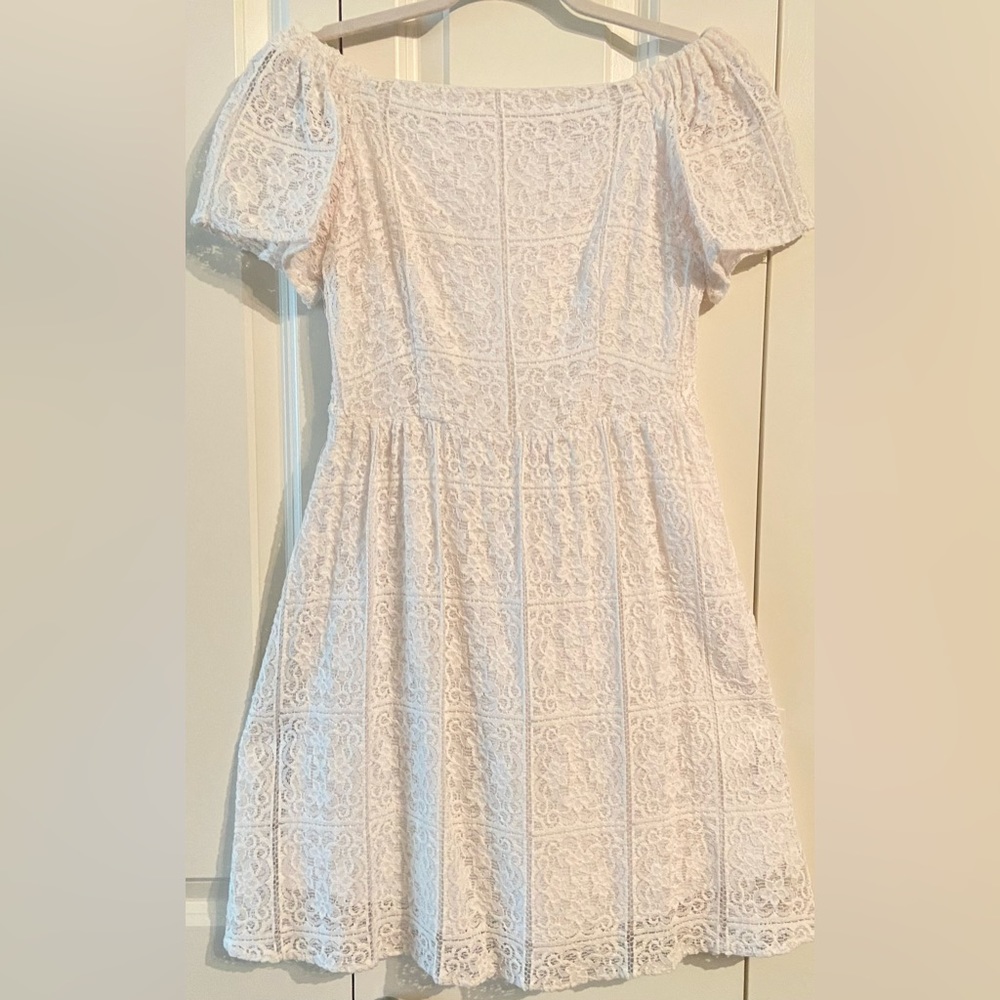 Women’s White Lace Off The Shoulder Dress — Mossimo